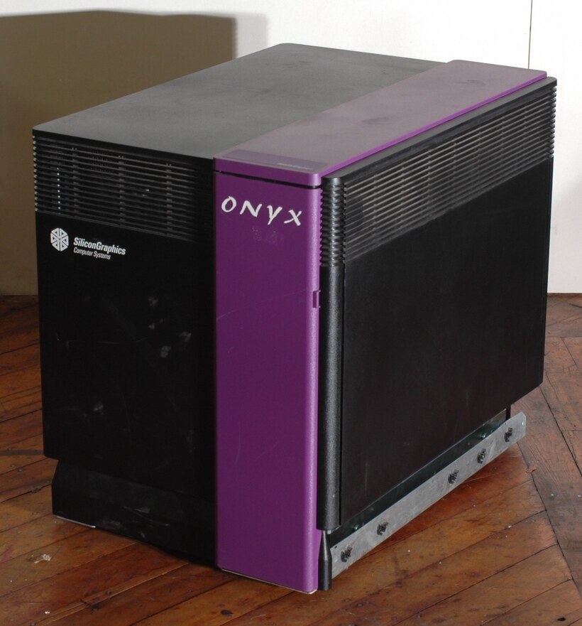 A Silicon Graphics Onyx computer, the deskside model